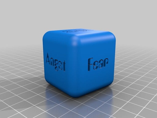 dados jugar angustia miedo 3D print model - Mito3D