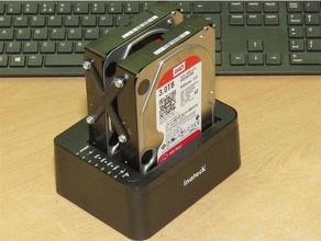 iki sabit disk sürücü yuvası caddy sabitleyici bilgisayar brace zor harddisk nas raıd stapiliser 3d print model - Mito3D