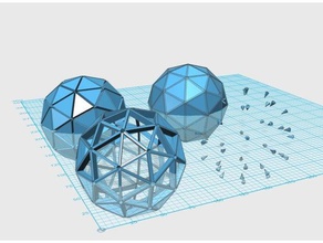 geodesicsphere2v matematik sanat jeodezik kubbe 3d print model - Mito3D