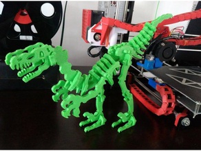 dinosaur skel 3d printer terry models 3dprinting animals printed parts printing anet a8 awesome dinosaurio dinosaurs engineering game prusa i3 mk2 reprap robot skeleton small toy 3d print model - Mito3D