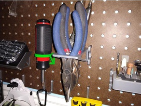 pegboard pinces titulaire outil de les titulaires boîtes crochet montage outils cintre stand porte-outil 3d print model - Mito3D