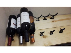 simples de vinho cama organização armazenamento garrafa suporte do prateleira 3d print model - Mito3D