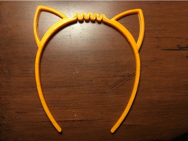 modified cat ear headband flexible accessories hairband 3D print model - Mito3D