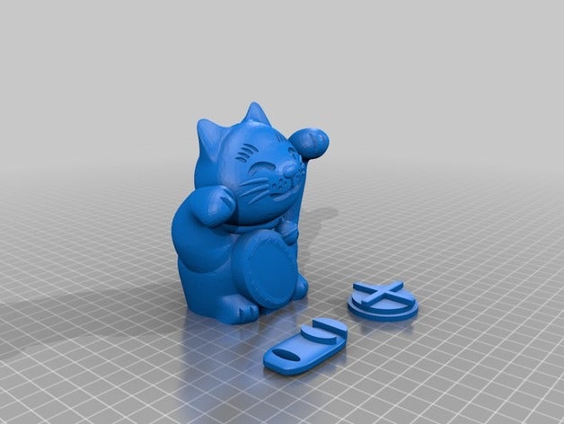 cat bank animals coin money 3D print model - Mito3D