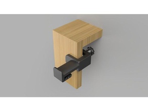 Schreibtisch-mount-Kopfhörer-Halter mount Halterung linken hand montieren Organisation 3d print model - Mito3D