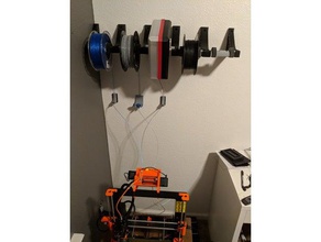 modular wall mounted spool holder 3d printing filament spoolholder 3d print model - Mito3D