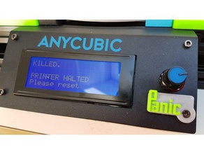 anycubic kossel artı panik reset düğmesi 3d yazıcı parçalar düğmeye bas 3d print model - Mito3D