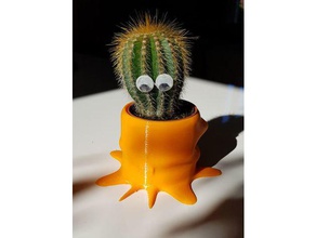 lindo extraterrestre de cactus en maceta al aire libre jardín 55mm la copa las macetas los plantadores olla 3d print model - Mito3D