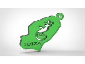 ibiza trousseau de clés organisation 3d print model - Mito3D