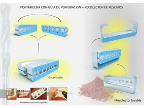 portamechas aracı sahipleri kutuları toplayıcı contenedor sondaj rehberi guarda makinist guardapolvo tutucu matkap recolector 3d print model - Mito3D