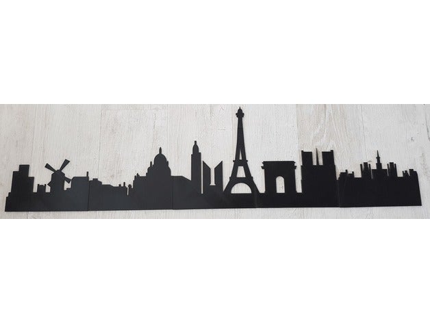 parigi skyline sculture città silhouette ombre 3D print model - Mito3D