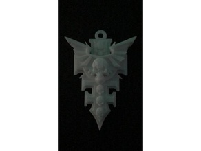 warhammer inquisitorial rosette keychain 3d printing inquisition 3d print model - Mito3D