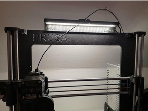 prusa dubbelsided led bar filament guide 3d printer accessories holder strip light i3 mk2 mk3 usb stick 3d print model - Mito3D