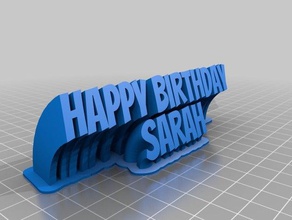 mutlu sarah ofis özelleştirilmiş 3d print model - Mito3D