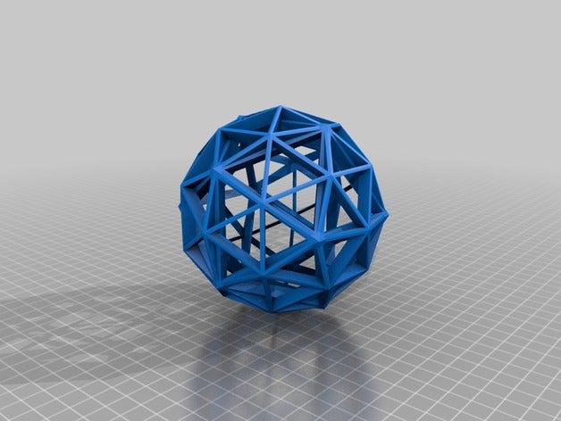icosahedroninscribedinsidegeodesic2vsphere de matemáticas arte 3D print model - Mito3D