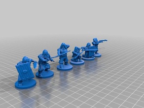 duergardwarf raiding party Kreaturen 3d print model - Mito3D