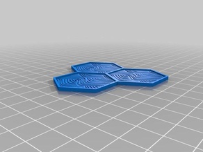 gloomhaven acqua hex singolo file giocattolo gioco accessori esagono 3d print model - Mito3D