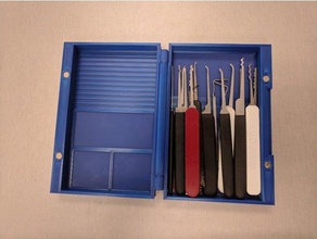 lock pick case pinning tray tool holders boxes bosnianbill locknoob lockpick lockpicking lockpin 3d print model - Mito3D