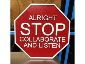 stop collaborate listen signs logos 3d print model - Mito3D