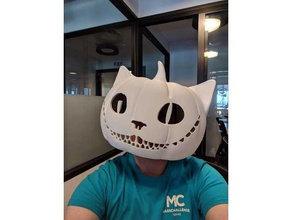 cheshire máscara de abóbora traje 3d print model - Mito3D