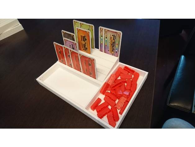 soporte para cartas fichas de juego titular la tarjeta juegos boardgame mesa 3D print model - Mito3D