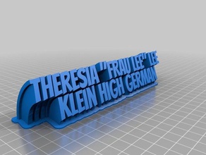 mi personalizados de barrido 2-nombre la línea placa teresa oficina 3d print model - Mito3D