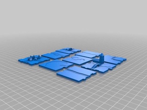 carcassonne clásico cuadro de placas juegos boardgame 3d print model - Mito3D