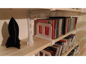 raf ayırıcı kitap standı organizasyon rafı cd tutucu dvd 3d print model - Mito3D