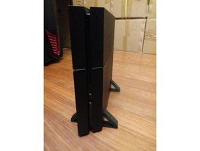 ps4 grasa vertical stand de playstation 4 video juegos 3d print model - Mito3D
