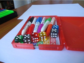 qwixx boîte jouet jeu accessoires cubgos de dés jeux openscad paramétrique 3d print model - Mito3D