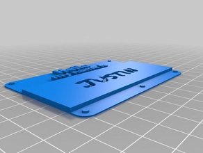 özelleştirilmiş Merhaba ad etiketi justin benim ofis 3d print model - Mito3D