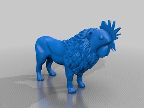 lion rooster animals 3d print model - Mito3D