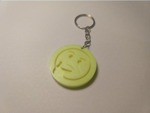 keychain thinker emoji keychains 3d whatsapp 3d print model - Mito3D