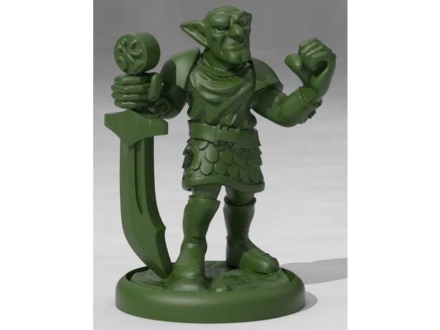 obgob bob giocattolo gioco accessori dnd dungeons dragons figura hobgoblin in miniatura miniature da tavolo mappa 3D print model - Mito3D