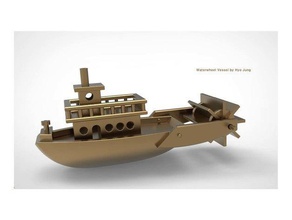 roda d'água do navio brinquedos jogos 3dmodeling Modelagem em 3d a arte barco bonito figura divertido engraçado coisa engraçada mini miniatura miniaturas escala de modelagem 3d print model - Mito3D