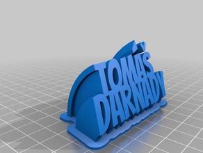 tomas bordskilt office angepasst 3d print model - Mito3D