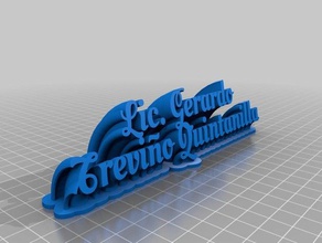 lic gerardo trevi&ntildeo quintanilla office personalizzato 3d print model - Mito3D