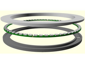 einstellbar 60 ws2812-led-ring-Kreis-Uhr-Halter - Elektronik led arduino digital-analog-Uhr led-Kreis neopixel ring Wanduhr 3d print model - Mito3D