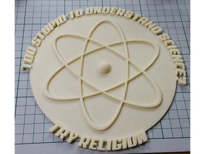 zu dumm, die Wissenschaft versuchen, religion Organisation 3d print model - Mito3D