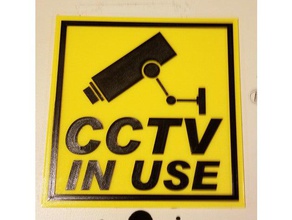 cctv signage signs logos 3d print model - Mito3D