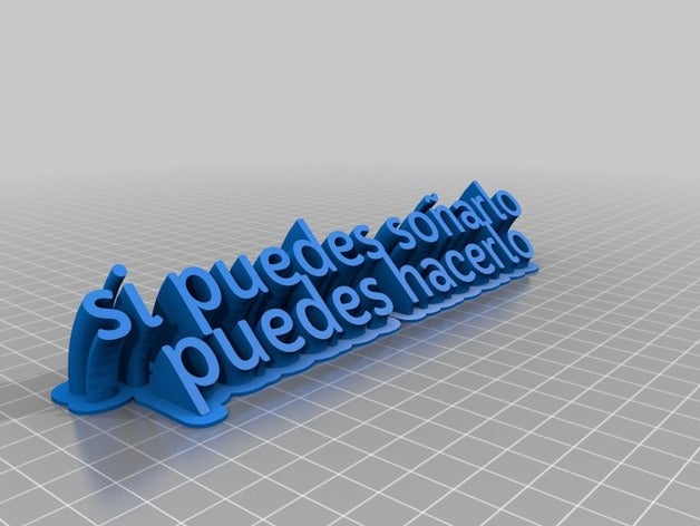 my customized sweeping 2-line name plate office 3D print model - Mito3D