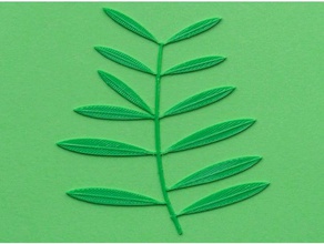 olive tree branch biology blender cura green leaf nature oil real veins 3d print model - Mito3D