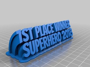 my customized sweeping 2-line name plate office 3d print model - Mito3D