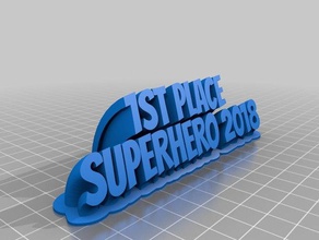 1st place superhero 2018 office customized 3d print model - Mito3D