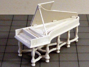 harpsichord model furniture 3d print model - Mito3D