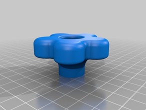 my customized smooth curvy star knob 516-18 parts 3d print model - Mito3D