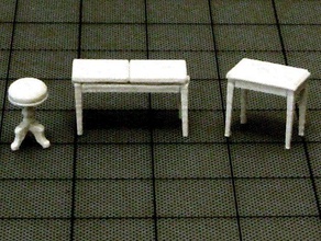 trois tabourets de piano modèle meubles 3d print model - Mito3D