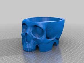 cranio fioriera 3d stampa 3d print model - Mito3D