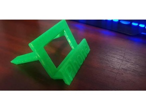 simple phone holder v2 mobile easy print stand smartphone 3d print model - Mito3D