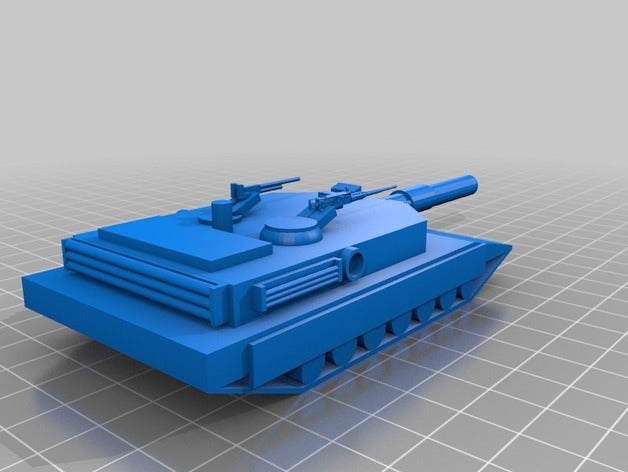 m1a1 abrams 3d l'impression 3D print model - Mito3D